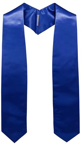 GraduationMall Unisex Adult Plain Graduation Stole 60 Royal