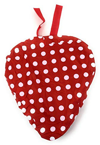 Marzoon Bunter Sattelbezug Sattelschutz Satteldecke Fahrrad Sattel Überzug, wasserfest (Rot mit weißen Punkten)