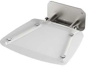 Duschklappsitz Wandmontage, Duschsitz Klappbar Wandmontage, Duschinstallationen, Design Duschsitz, OVO B II Clear/Edelstahl, RAVAK