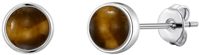Philip Jones Tigers Eye Stud Earrings