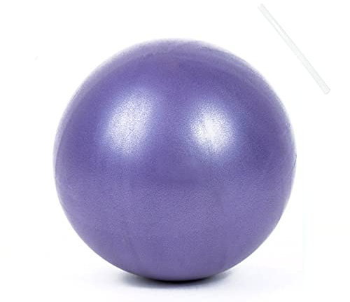 TATAFUN Gymnastikball Klein Pilates Ball - 25cm Mini Yoga Pilatesball Soft & Rutschfester Fitness Ball mit Inflatable Straw für Yoga, Heim, Büro, Sitzball (Violett)