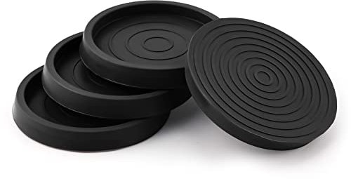SAVITA 4PCS Furniture Caster Cups, 2.5inch Round Coasters Rubber Feet Chair Leg Caps Non-Slip Pads Floor Protectors for Bed Cabinet Sofa Table Piano (Black), 70 x 140 cm