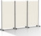 Vigevee Paravent - Divisorio pieghevole indipendente, per paravento su rotelle, 3 pezzi, 263 x 181 cm, paravento per uffici, balconi, beige
