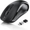 Qxvnm Computer-Maus für PC-aufladbare 2.4GHz Optische (Bluetooth+USB+USB C) Modi Wireless Mice- 800/1200/1600DPI 6 Tasten für Laptop Computer PC