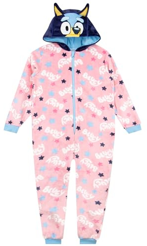 Bluey Pink 18-24 Months Onesie | Girls Fleece Onesie With 3D Ears | Official Bluey Merchandise