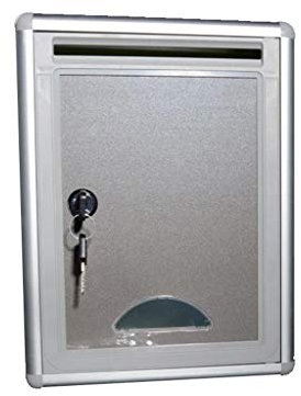 CAFIEDR Cassetta Postale, Cassetta Postale di Sicurezza per Appartamento in Acciaio Inox con Serratura, Stile Inglese, con 2 Chiavi per Parete Esterna, Matrimonio