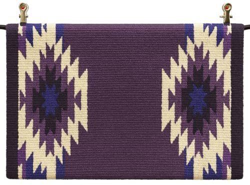 Western Show Saddle Pad/Blanket for Horses - Handmade Wool Saddle Blanket with New Zealand Design, Thick, Durable & Comfortable for Horse Riding m209 (34” L x 40” W x 1)