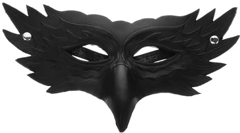 FRCOLOR Eagle halvmask PU för karneval party cosplay realistisk mask för maskbollar festivaler återanvändbara temaevenemang