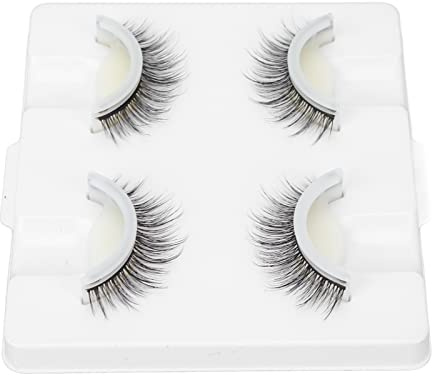 ZJchao Espesas Hermosas Pestañas Falsas Magnéticas 4pcs para Niñas Accesorios de Cosméticos de Maquillaje para Mujeres (3D-01)