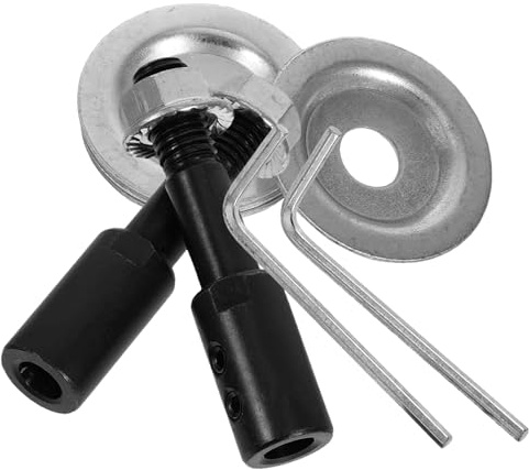 KICHOUSE 2 juegos Ejes de Extensión para Amoladora Accesorio de Acero Resistente para Soporte de Rueda Pulidora Varilla de Pulido Precisa para Esmeriladora y Amoladora de Banco Compatible