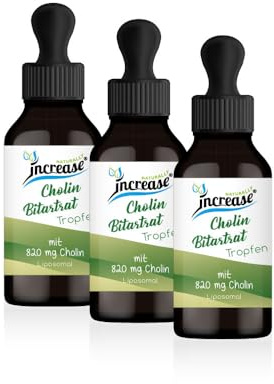Prendi 3, numero 2 azione colina liposomiale bitartrato gocce ad alto dosaggio - (180.000mg in 3 bottiglie) 2000mg bitartrato al giorno di cui 820 mg di colina - Olio MCT - Alta biodisponibilità