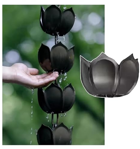 Regnkedjor, Regnfångarkedja, Regnkedja I Plast, Regnkedjor För Utomhusbruk, Lotus Regnvattenavledare För Trädgårdsdekoration,36m/104ft