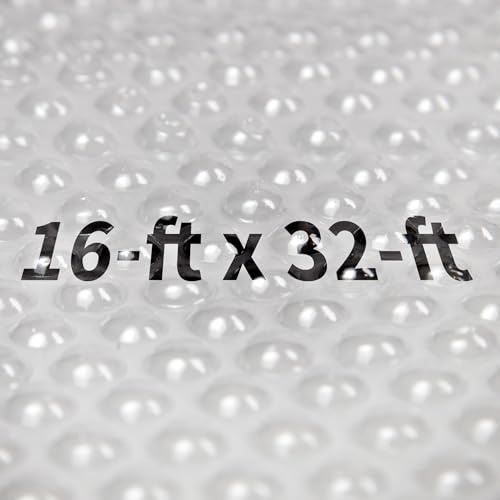 Blue Wave 16-ft x 32-ft 14-mil Solar Pool Cover for Inground & Above Ground Pools – Rectangular Pool Solar Blanket for Heat Retention, Debris Control & Reduced Evaporation – Easy Fit-to-Trim, Clear