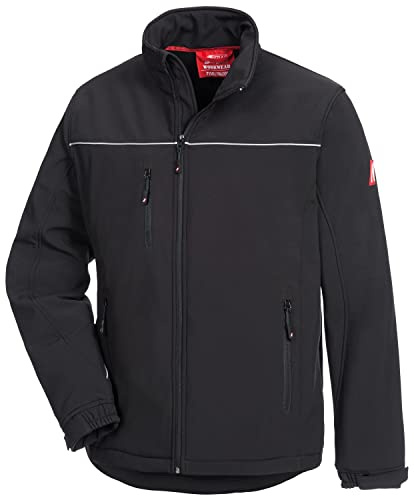 Nitras Motion Tex Light 7150 Softshelljacke - windfeste Jacke für die Arbeit - Schwarz - 5XL