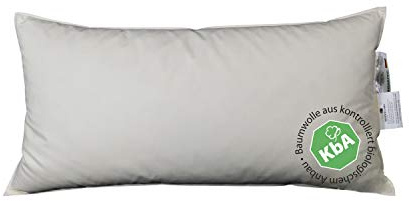Vitaschla® Bio-Luxe-KBA dunkudde ekologisk gås tysk kvalitet alla storlekar 30 % dun (40 x 80 cm extra hållbar)