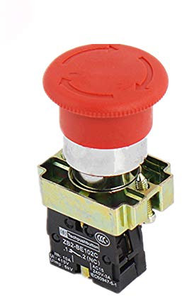 Interruptor de parada de emergencia, interruptor de seta rojo N/C botón de cierre
