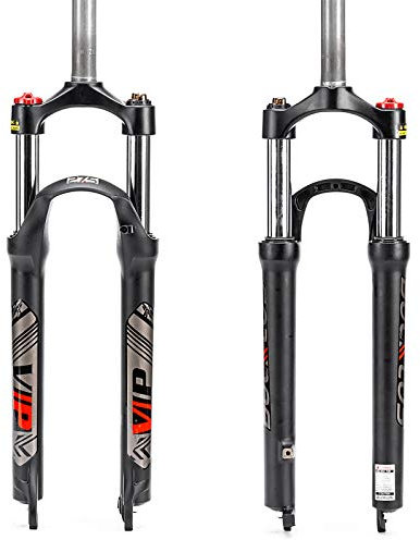 BUCKLOS《US Stock》MTB Suspension Fork 26/27.5/29 Inches,28.6mm Straight Tube Spring Front Fork QR 9mm Travel 100mm Mountain Bike Fork Manual Locking XC Bicycle Forks