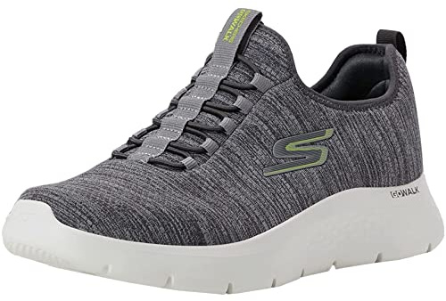 Skechers Herr 216484 Gylm Sneaker, Grå textil lime trim, 44 EU