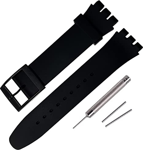 Rihahisy Bracelet de rechange en silicone pour montre Swatch, 20 mm
