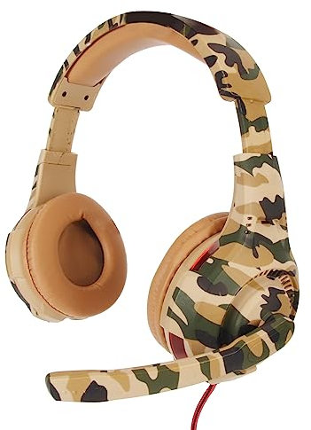 Over Ear-hörlurar med Surroundljud, Spelheadset, Dubbla 3,5 Mm Volymjusterbara Gaming-over Ear-headset med Mikrofon för Bärbar Dator