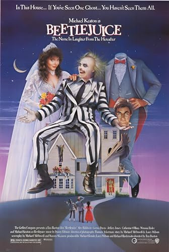 IAO Beetle Juice Movie Poster/Film Wall Art - Michael Keaton 80's movie - A4 Size