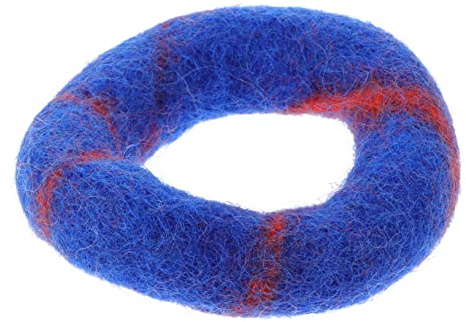 Buddhistischer Klangschalen Pads aus Wollfilz, Blau, 8cm