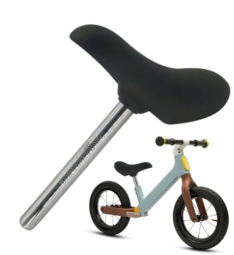 Kinder-Fahrradsattel, Ersatz-Fahrradsitz für Kinder - Bequemes Fahrradsattelkissen,Weicher PU-Ersatz-Balance-Fahrradsattel-Fahrersitz mit Sattelstütze für Kinderdreiräder