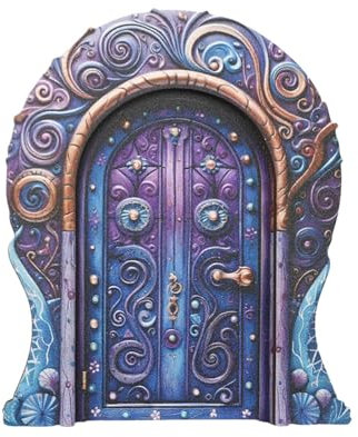 Feentür, Wetterfeste Gartendeko, Wichteltür, Chmetterling Feenhaus Gartendeko, Gartendeko FüR DraußEn, Elf Door Gardenmit Dekoration