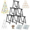 MODO24 Sägebock Holzbock, Klappbock Arbeitsbock, 6er-Set inklusive Montageteile, DIY Weihnachtsbaum, Tannenbaum SET, Tapezierbock Montagebock Unterstellbock, Baum Abmessungen 215x130x73 cm, Schwarz