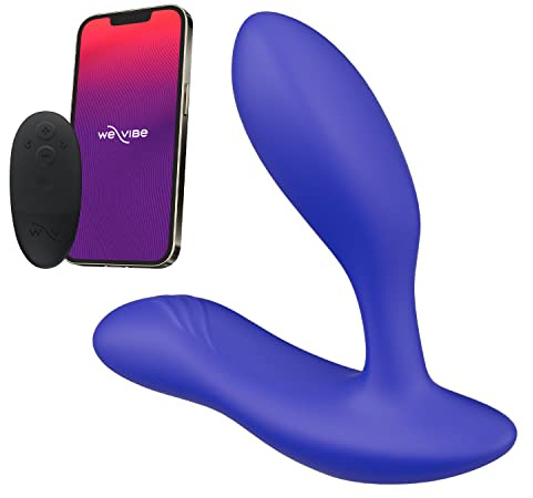 We-Vibe Vector + Vibratore Anale Prostata e Perineo - Massaggiatore Prostatico Vibrante Plug Uomo - Controllo Remoto App Telecomando - Sex Toys per Uomini Coppie - Regalo per Adulti per Uomini - Blu