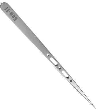 Pince à épiler en acier inoxydable avec pointe droite/courbe, pince de précision, outil de réparation de téléphone portable