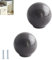 2 boutons de placard gris à trou unique, boutons d'armoire ronds colorés en céramique, poignées de tiroir rondes colorées et mignonnes en céramique.
