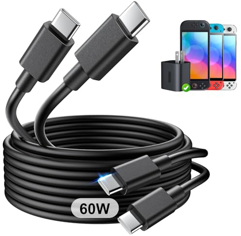 MENEEA 2-Pack Switch 2 Fast Charging Cable for Nintendo 2 Original Adapter