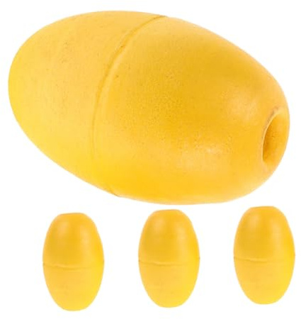 GAROZATION 4Pcs Marine Buoy Float Set with Floating Rope for Kayak and Watercraft, PVC Waterproof Boat Anchor Buoys, Yellow Easy to Identify and Locate Anchor Points, for Boating Enthusiasts