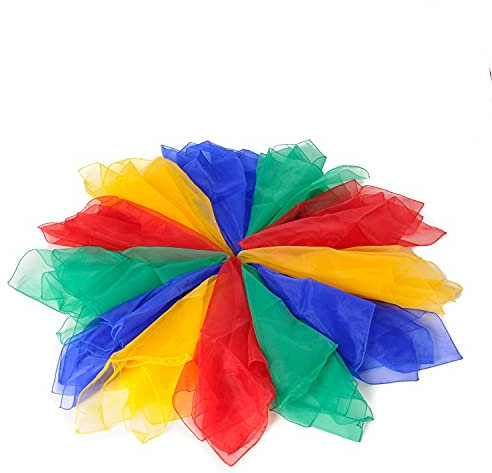 Jongliertücher 12er Set 65x65 cm Motorik Gymnastik Schul Sport Koordination