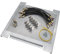 maxx.onLine Sat Montage-Set für 5 in 8 Multischalter, 1 Satelliten und 8 Teilnehmer mit 400x400x18mm Montageplatte, Sat-Überspannungsschutz, Erdungswinkel, Cabelcon 30cm Patchkabel