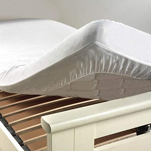 Douceur d'Intérieur, Protège Matelas (140 x 190 cm) Molly AA 30 Blanc, Molleton Anti-Acariens