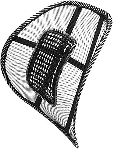 EURO MARKETING MANUFACTURING LOMBY Cojín lumbar transpirable, negro, único