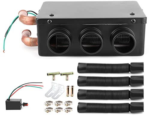 KIMISS AUTO Car Heater, 12V 50W 3 Hole Portable Winter Fast Heating Warmer Frost Removing Low Noise
