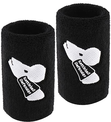 harayaa 1 Pair Breathable Kettlebell Wrist Guards Weight Lifting Built Pad Elastic Wristband Forearm, for Men Women, Black
