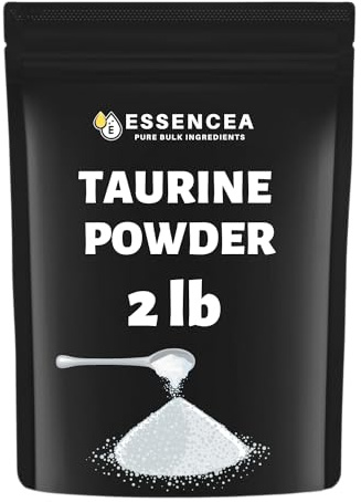 Essencea Taurine Powder 2lb Pure Bulk Ingredients | 100% Taurine Powder | Premium Quality Supplement (32 Ounces) [Packaging May Vary]
