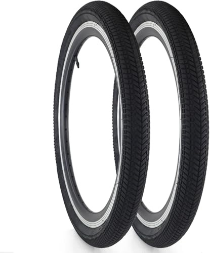 GRELiving 2 Serie Pneumatici 20x2.125 Pieghevole Cappotto 57-254 30TPI di Ricambio per Bambini (Black)