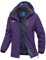 YSENTO Damen Winterjacke Wasserdicht Skijacke Softshelljacke Warm Gefüttert Winddicht Outdoor Snowboardjacke(Lila,XL)