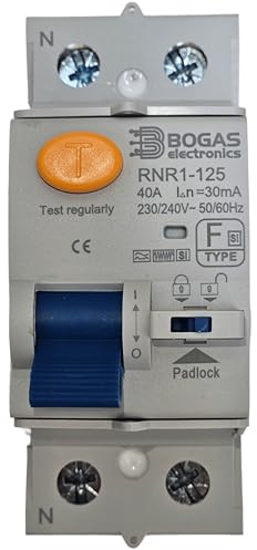 FI-Schutzschalter Typ F-SI | 40 Ampere | 30 mA | 2-polig (N+F) | mit offiziellen Zertifizierungen und C E |