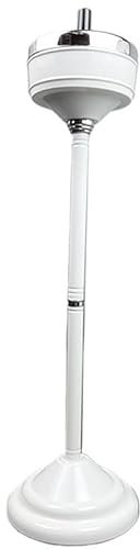 Personnalisez ce dont vous avez besoin Cendrier sur pied en acier inoxydable avec couvercle – Hauteur réglable, coupe-vent et refermable – Cendrier d'extérieur haut pour cigarettes (blanc)