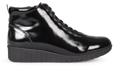 miMaO FLEXY - Zapatillas de charol NEGRO abotinadas