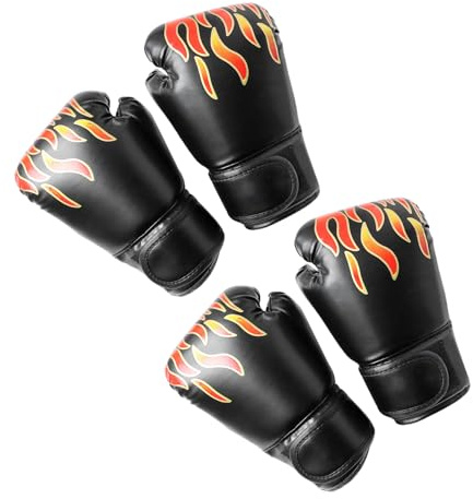 DECHOUS Guantoni da Boxe per 6Oz in PU con Fodera Traspirante e Protezione Interna Set da 2 Paia per Allenamento Kickboxing Mma Karate e Taekwondo Guanti da Sparring per Ragazzi e
