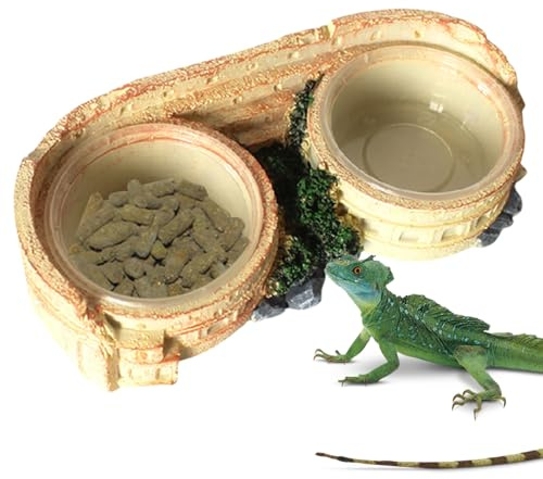 Per Cibo Per Rettili | Vassoio Alimentatore Con - Ciotole Per Piccoli Animali - Per Alimentazione E Decorazione Per Acquario Per Rettili Criceti E Altri Piccoli Animali