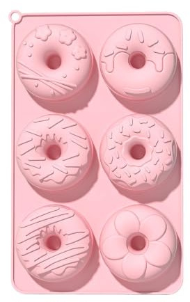Silikon Donutformar För Bakning 6-hålig Non-stick Bakplåt, Livsmedelssäker