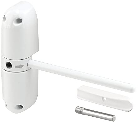 Prime-Line KC10HD Safety Spring Closer – Easy to Install to Convert Hinged Doors to Self-Closing – Diecast Construction (4-1/4 inch, Non-Handed), White, 4-1/4 in
